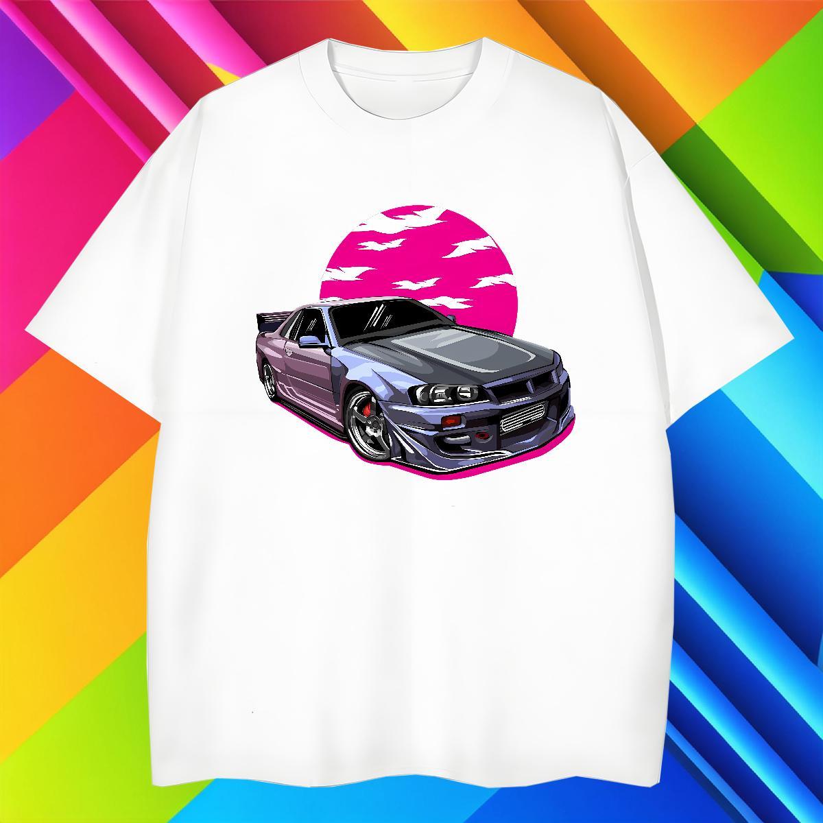 TOP Quality car Mens T Shirts Street Wear Men Tops Tees 100% Cotton 230g Fashion Designer Breathable Oversized 4XL Tees Shirts