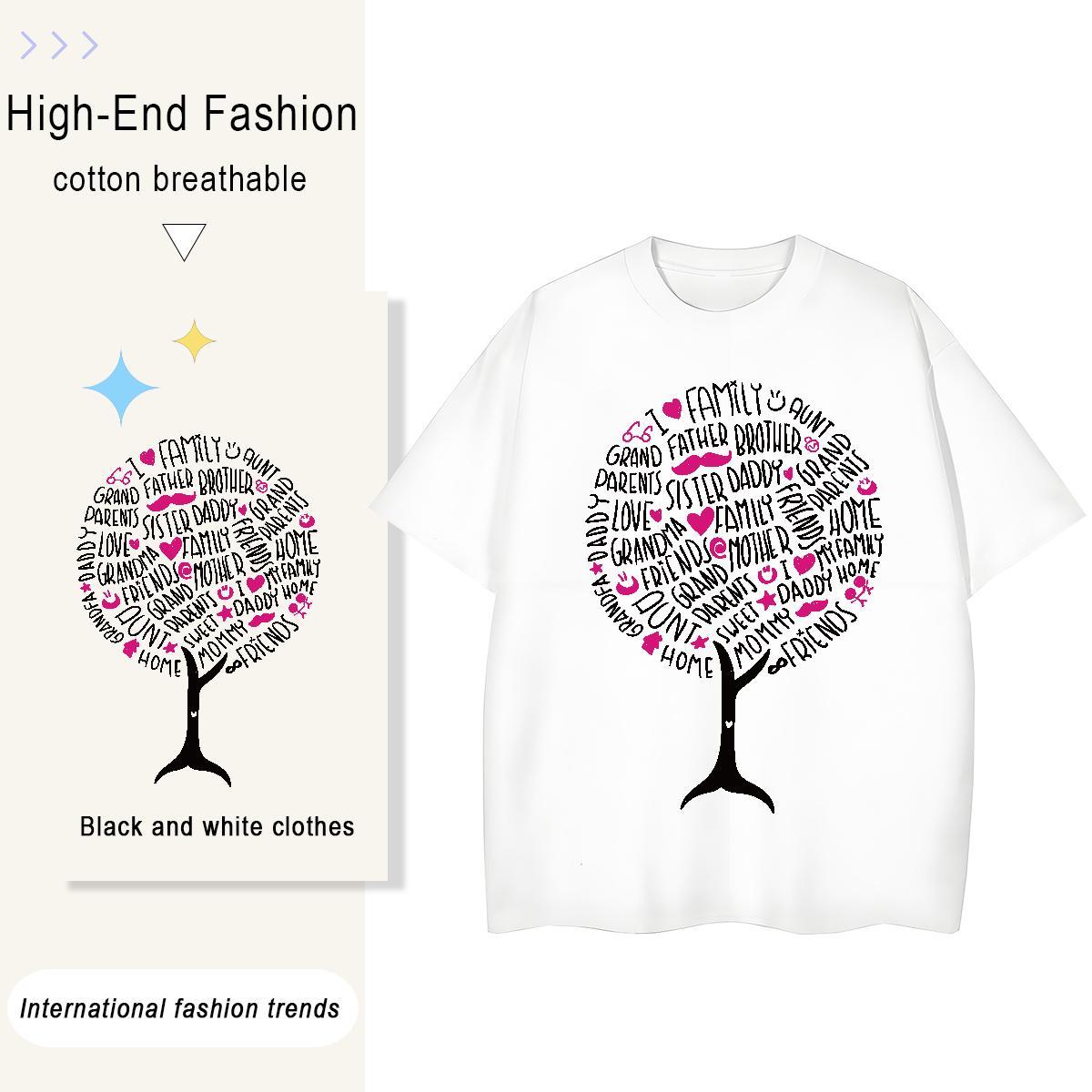 TOP Quality Men Tops Tees Casual Beach 230g Cotton Oversized Breathable Short Sleeve tree T Shirts Men Brand Tshirts