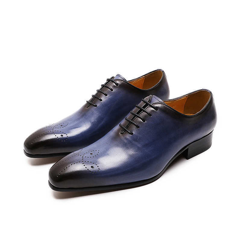 CMM Mens Leather Shoes Hand Polished Genuine Leather Pointed Business Casual Shoes Mens Shoes