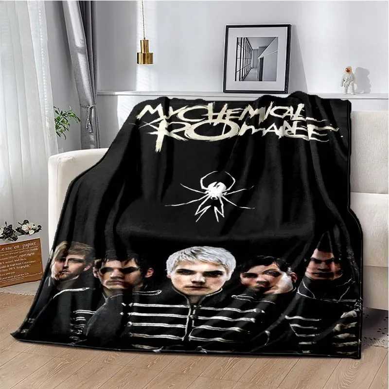 USA My Chemical Romance Band Blanket Printed Flannel Blanket Soft Warm Plush Throw Blanket for Bed Bedroom Sofa Picnic Fan GiftXJ240813