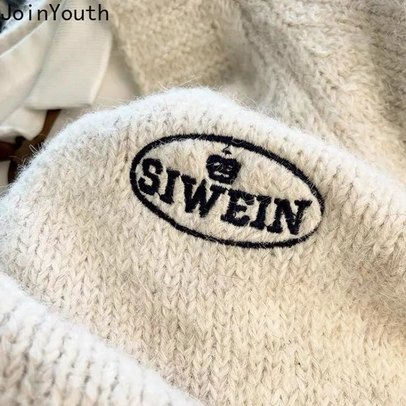 Preppy Style Knitwear Sweater Coat Women Clothing Pull Femme Fashion Korean Sueter Mujer Casual Knit Oversized Cardigan Jackets 240812