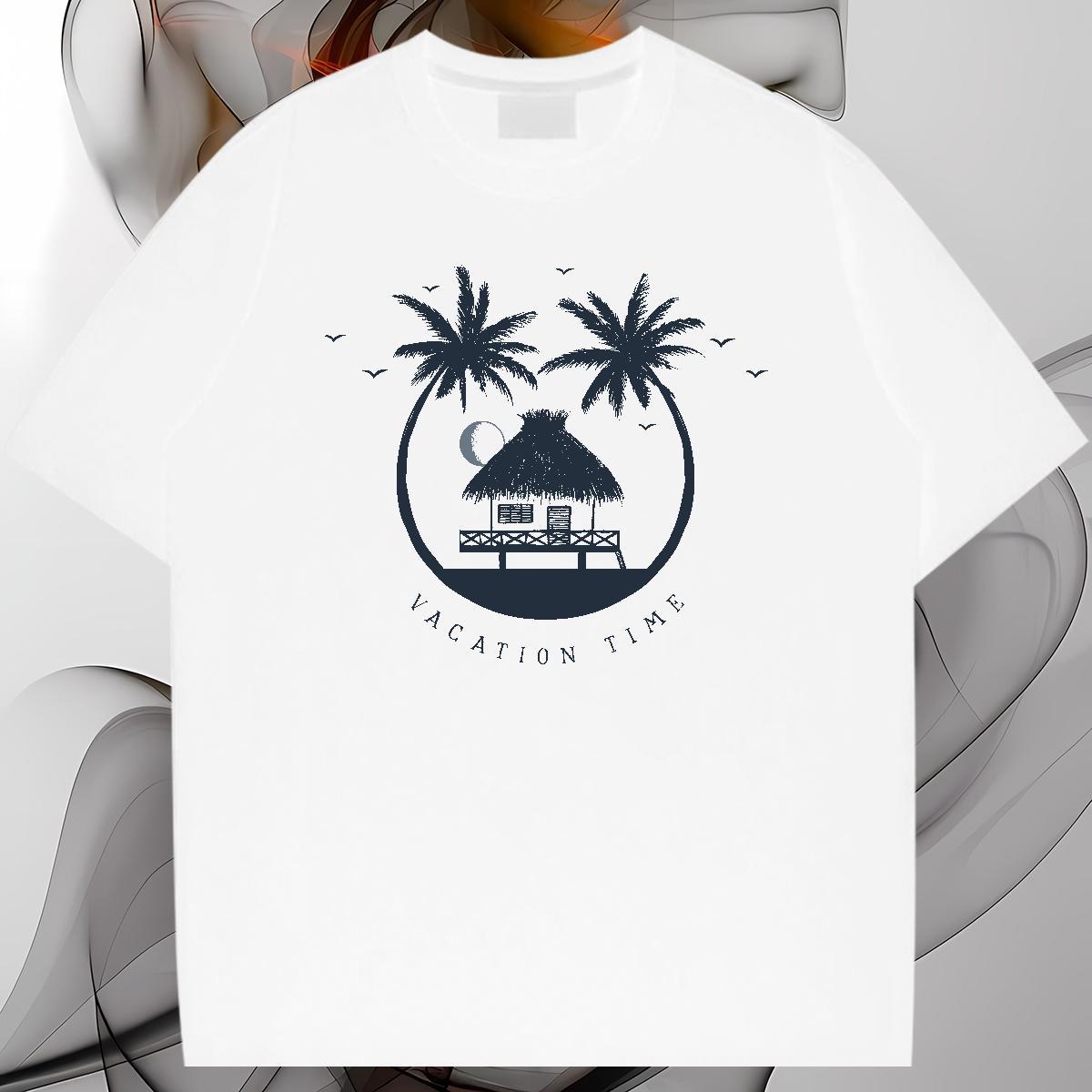 Classic Casual Men Tshirts tree High Street Hip Hop 100% Cotton 230g Wear Breathable Short Sleeve TOP Quality Man T Shirts Custom Anime