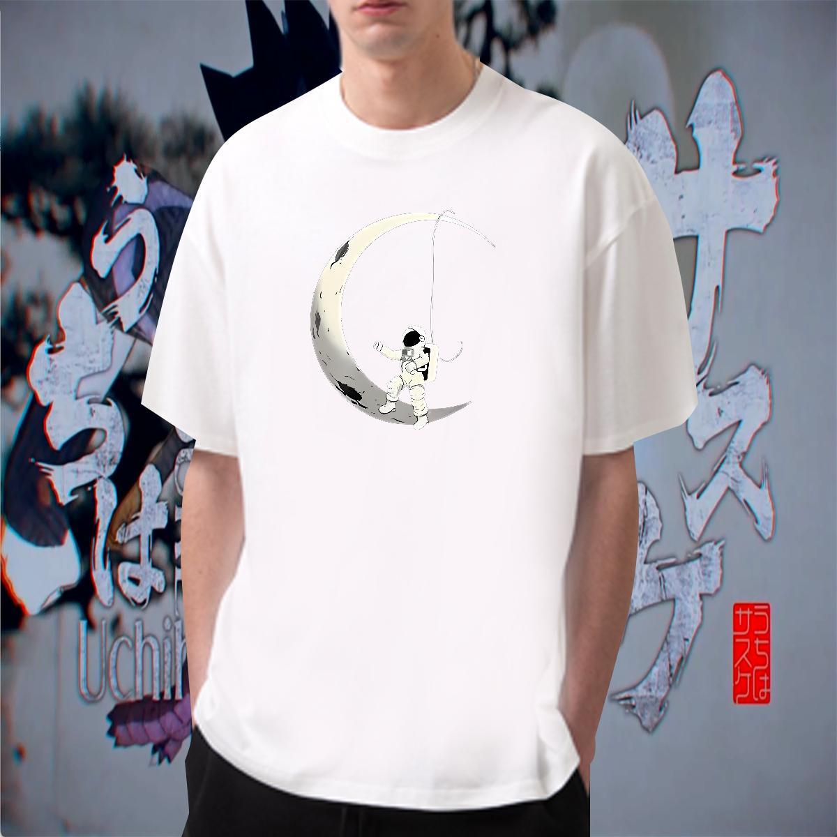 Popular Tshirt for Man Woman Hip Hop 100% Cotton 230g Custom Anime Crew Neck Breathable spaceman T shirt Stylist Tops Shirt