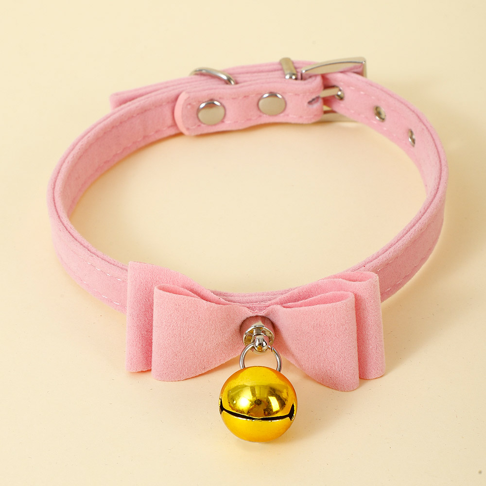 halloween pet Bow Solid Color Pet Cat Collar 2024 New Product Plush Fabric Accessories Traction Rope Pet Collar