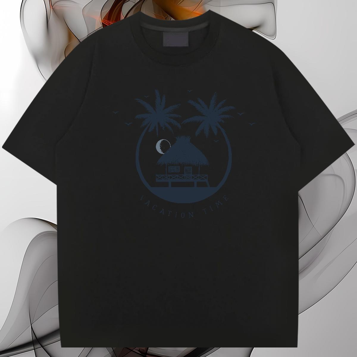 Classic Casual Men Tshirts tree High Street Hip Hop 100% Cotton 230g Wear Breathable Short Sleeve TOP Quality Man T Shirts Custom Anime