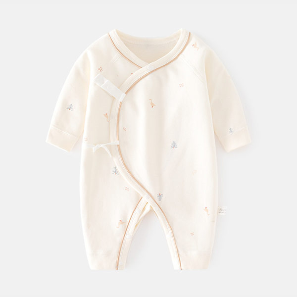 Newborn onesie Autumn and winter pure cotton baby print boneless clothes newborn monk clothes baby spring and autumn clothes