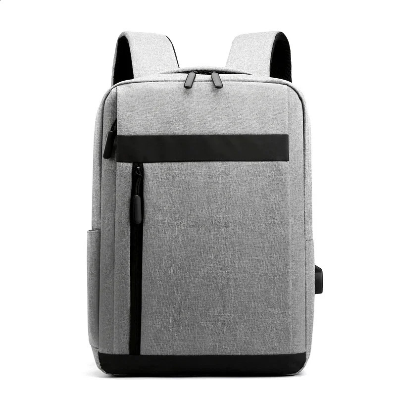 Business laptop backpack large capacity multifunctional USB charging waterproof film mens casual shoulder bag w240813