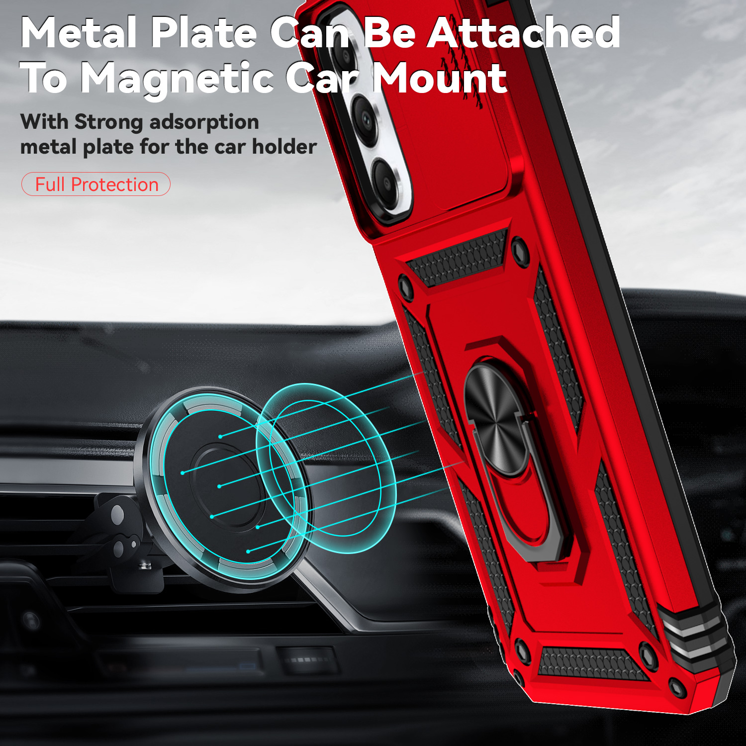 Military Grade Rugged Heavy Duty Cases Slide Camera Ring Stand Shockproof For Samsung A06 A16 A05 A05S A15 A25 A35 A55 A14 A24 A34 A54 A04 A13 A33 A53