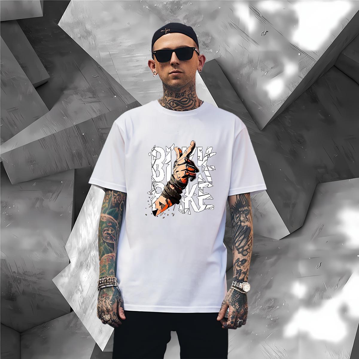 High Quality hands Man T Shirts Street wear Hip Hop Tshirts 230g Cotton DIY Customized Breathable Short Sleeve Custom Print Oversized Tops Tees