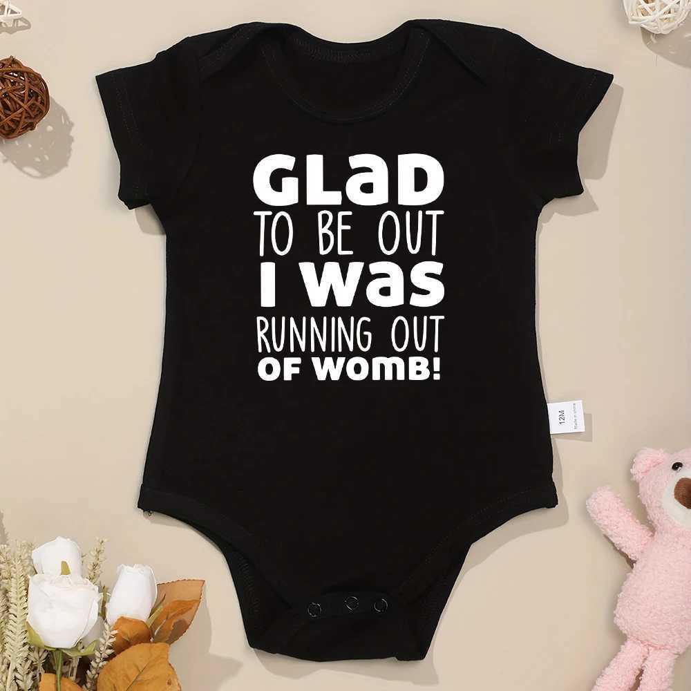 Nice to go out Im running baby Onesies American style Harajuku fun and cute newborn boy clothing cotton comfortable breathable jumpsuit W240812