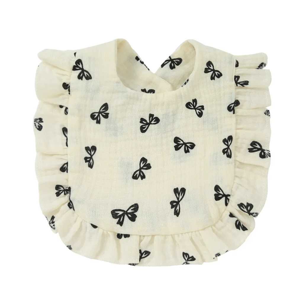 Bibs Burp Cloths Korean Style Baby Feeding Drool Bib Ruffle Floral Infants Saliva Towel Soft Cotton Burp Cloth For Newborn Toddler Kids Bibs NewL4812
