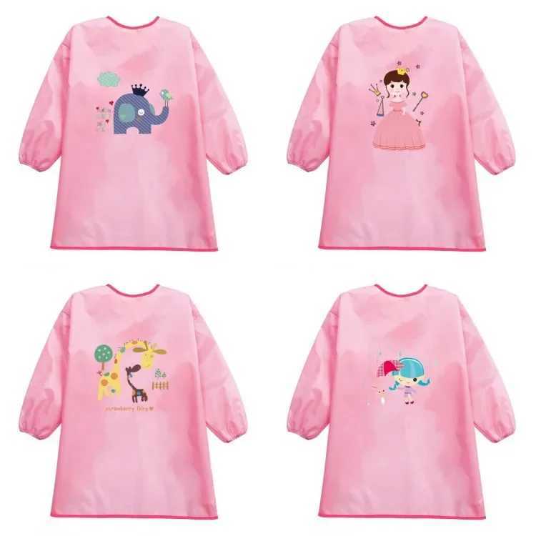 Bibs Burp Cloths Kids Waterproof Long Sleeve Apron Children Painting Drawing Art Aprons Smock Bib Learning Education Interesting Painting ApronL4812