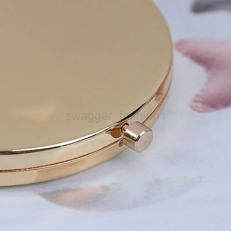 TSHOU697 Portable Double Side Mirro Fashion Women Ladies Make Up Mirror Cosmetic Folding Compact Pocket With Makeup Tool GiftXJ240813