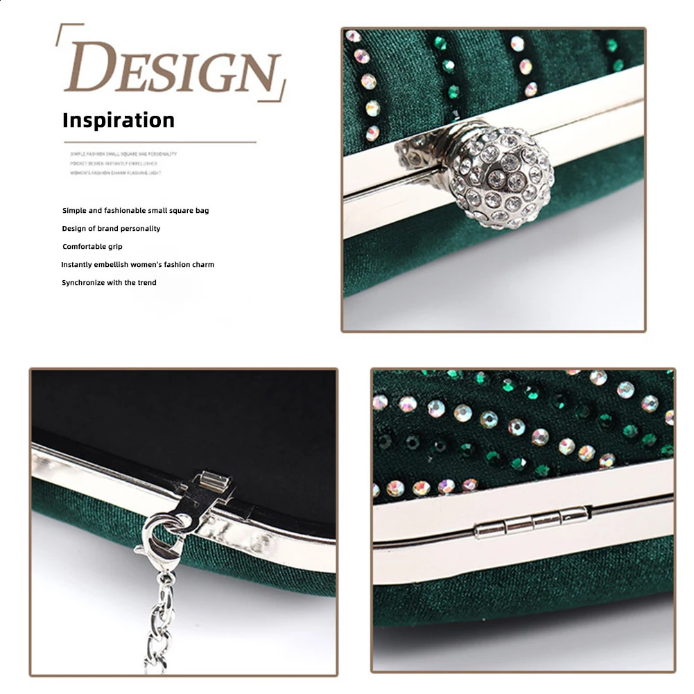 Womens Evening Bag Elegant Shoulder With Buckle MultiPurpose Party Wedding Handbag For AllMatch 240813