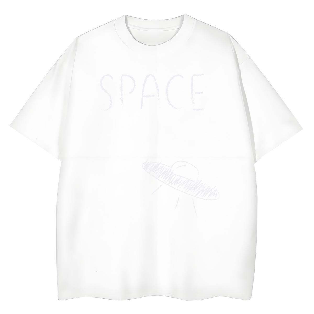 Loose Men Clothes T-Shirt Street wear Hip Hop 230g Cotton Floral Print Pure Cotton ET T-Shirts for Men Fashion Casual Tops Tees
