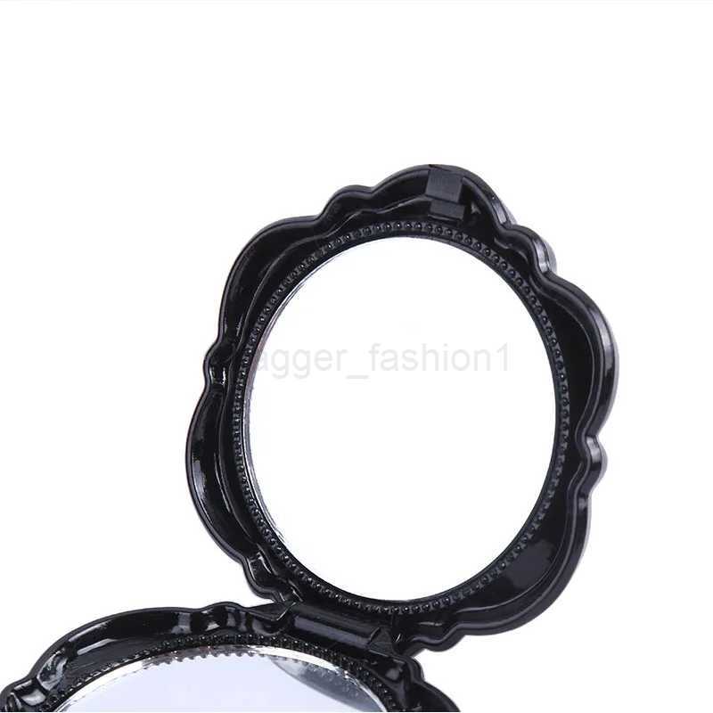 Mini Mirror Retro Rose Flower Portable Small Pocket Makeup Mirror Double Sided Hand Mirrors Compact Cosmetic Beauty Tool ToiletXJ240813