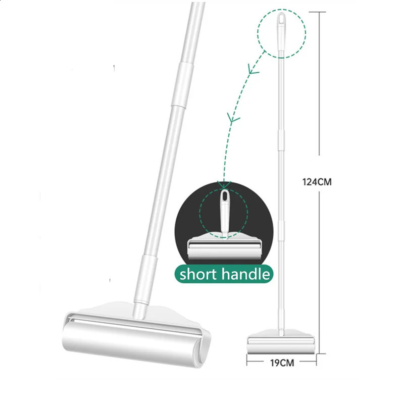 Dust Hair Roller Stick Retractable Dog Pet Clothes Carpet Cleaning Sticking Paper Sticky Tearable Duster Remover Lints Catcher 240812