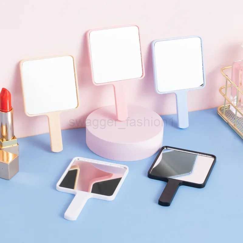 Extension Handheld Makeup Mirror Square Makeup Vanity Mirror with Handle Hand Mirror SPA Salon Compact MirrorsXJ240813
