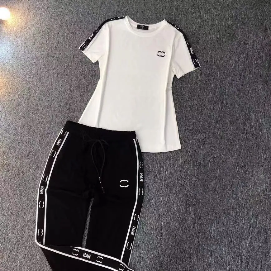 Summer 2024 Cotton Loose Top Europe and The United States Big Pants Sports Suit Women's Wear