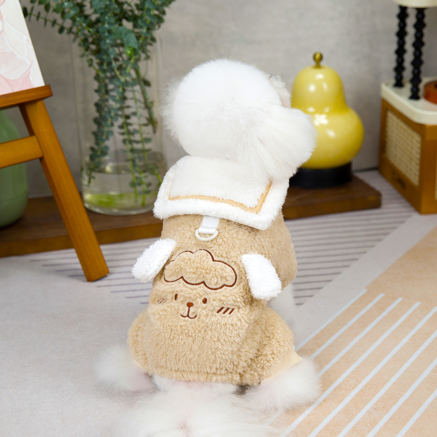 Pet Clothes Autumn and Winter Dog Warm New Cat Clothing Double-sided Cashmere Sheep Four-legged Cashmere Coat