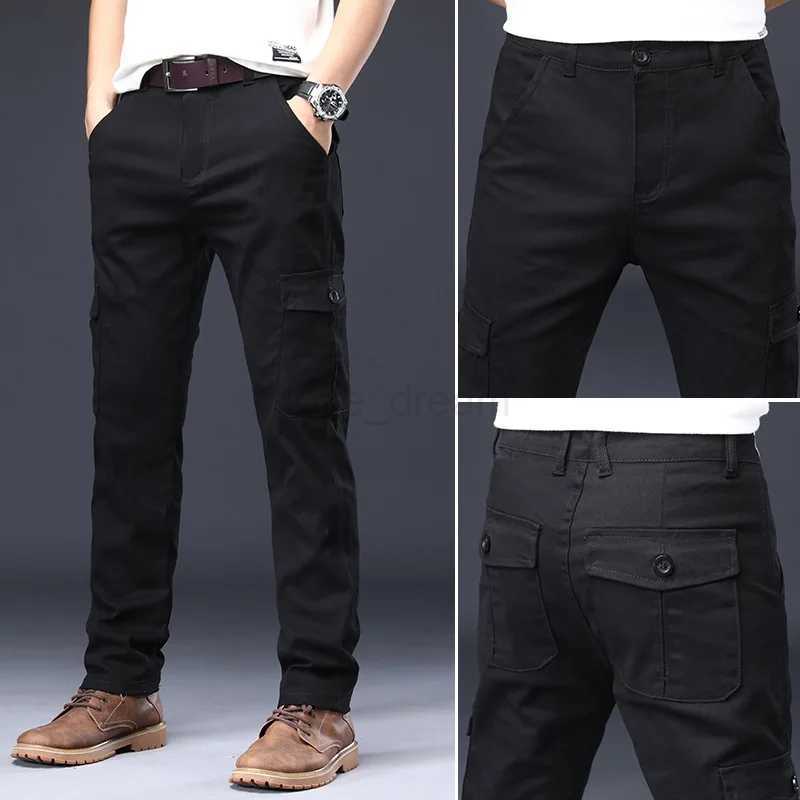 2023 New Mens Cargo Pants Loose Army Tactical Pants Multi-pocket Casual Trousers Pantalon Homme Male Cotton Military OverallsXJ240813