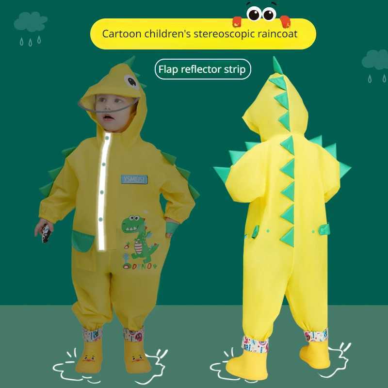 Childrens Raincoat Kindergarten Poncho for Primary School Students Baby Rain Gear Dinosaur Raincoat Kids Rain Coat Rain Poncho Y240810