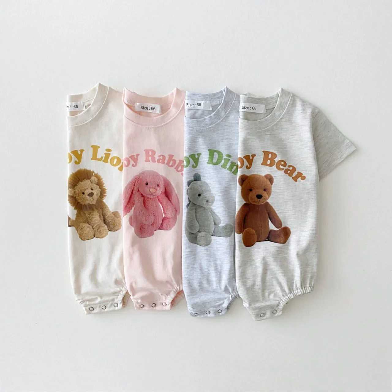 Newborn baby jumpsuit printed casual long sleeved baby boy and girl dress for spring and summer W240812