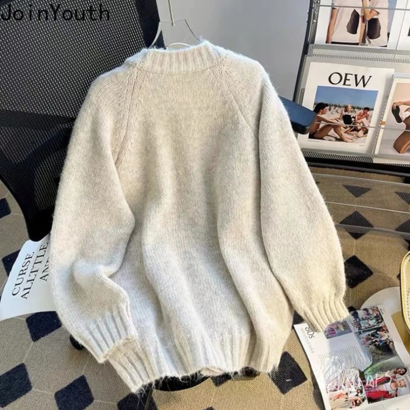 Preppy Style Knitwear Sweater Coat Women Clothing Pull Femme Fashion Korean Sueter Mujer Casual Knit Oversized Cardigan Jackets 240812