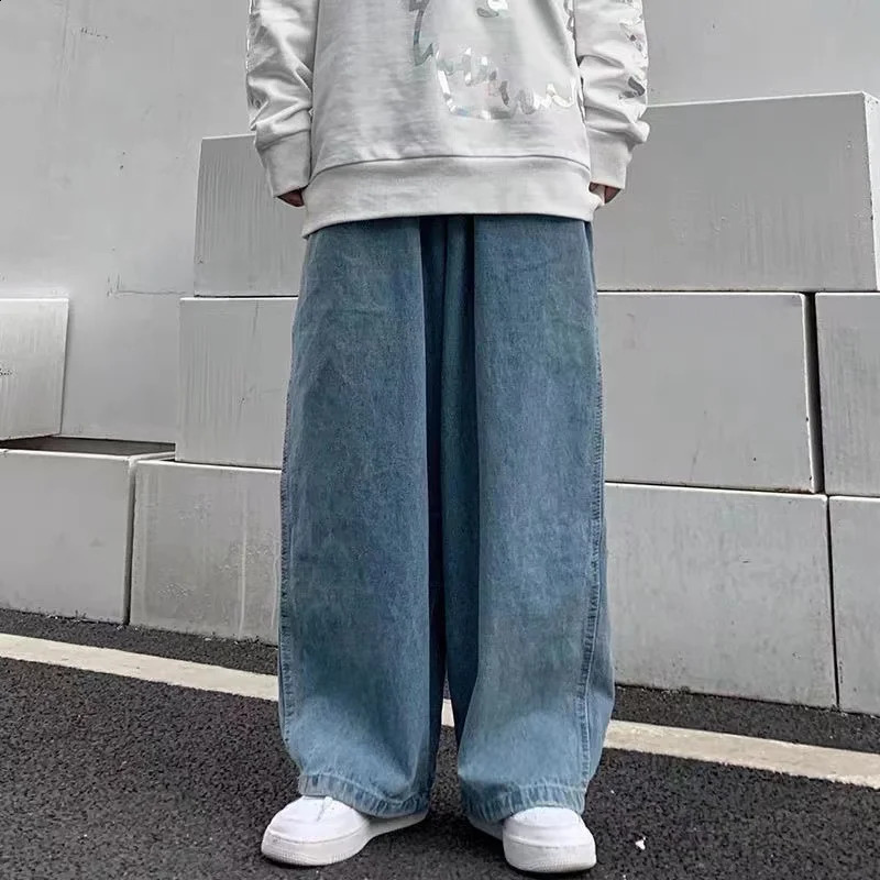 ARENS Baggy Jeans Trousers Male Denim Pants Black Wide Leg Pants Mens Jeans Loose Casual Korean Streetwear Hip Hop Harajuku 240816