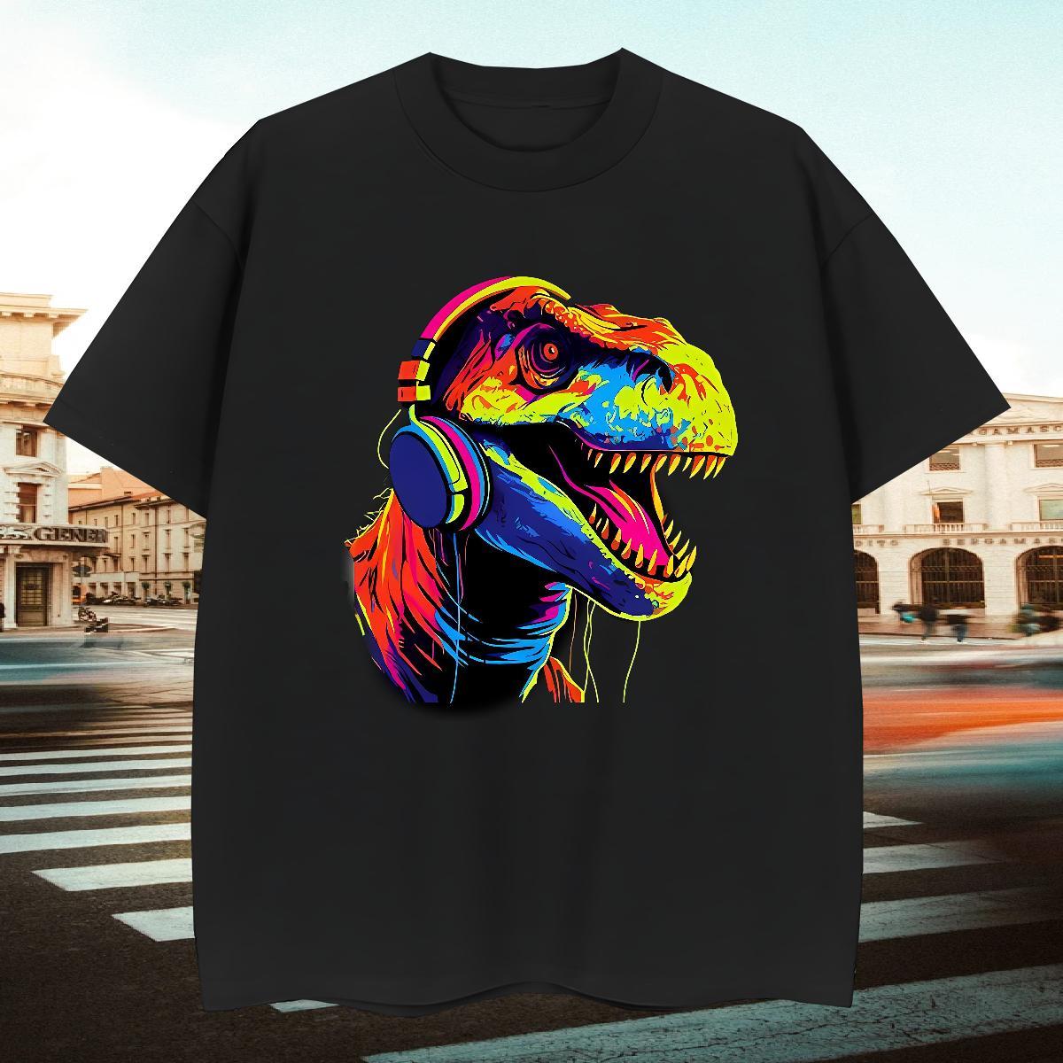 Designer Mens T Shirts dinosaur Breathable Short Sleeve Spring Summer Black Oversized 230g Cotton Men Clothes T-Shirt 2024 Designer Tops Tees