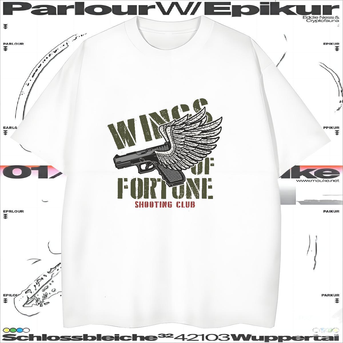 Free Shipping T-Shirts pistol Short Sleeve O-Neck Hip Hop Custom Printing 230g 100% Cotton Tshirts Fashion Tee Shirt