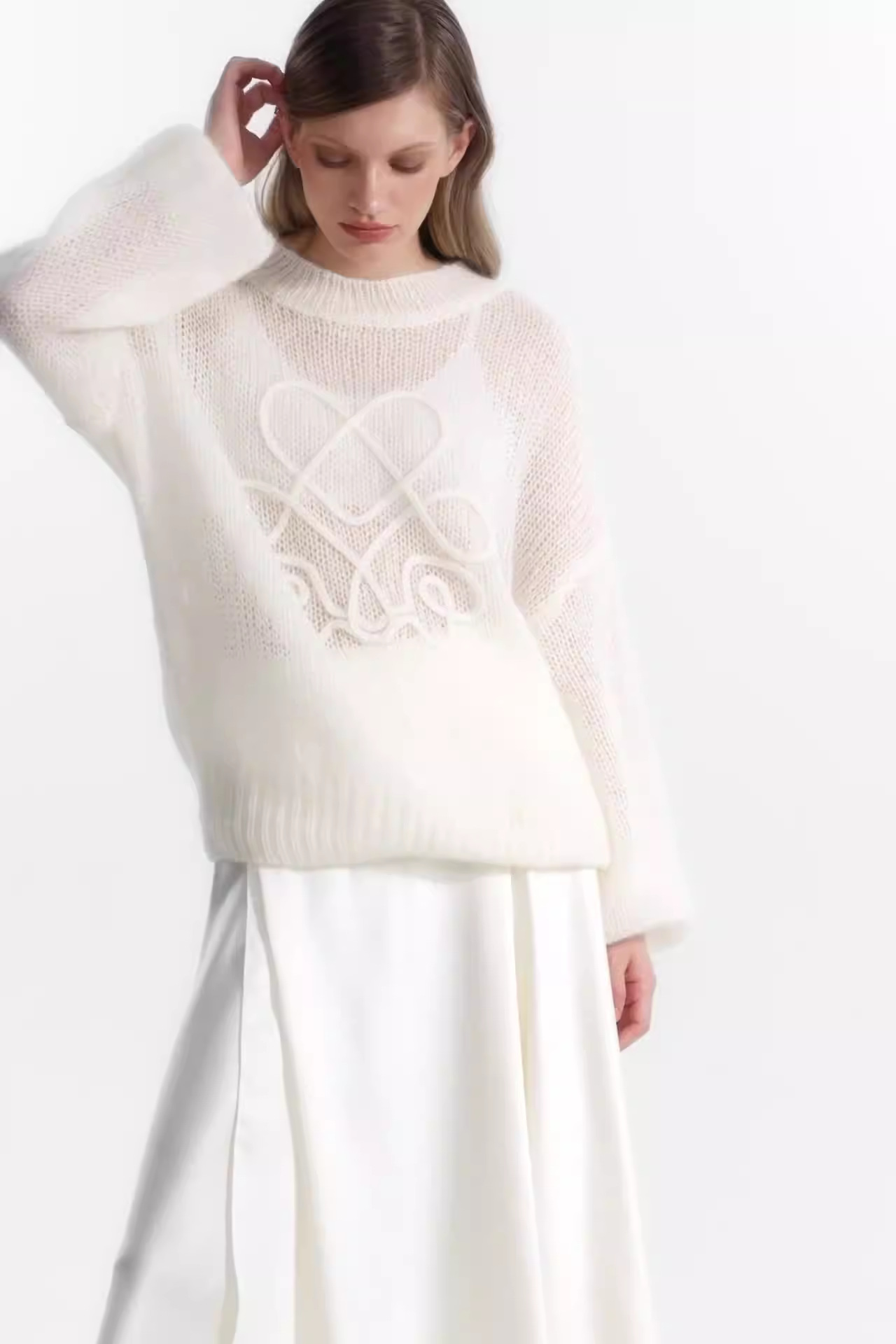 Womens Sweaters Purple Mohair Cashmere Knitted Pullover Loose Women Long Sleeve designer sweater 2024 Autumn Chic Casual