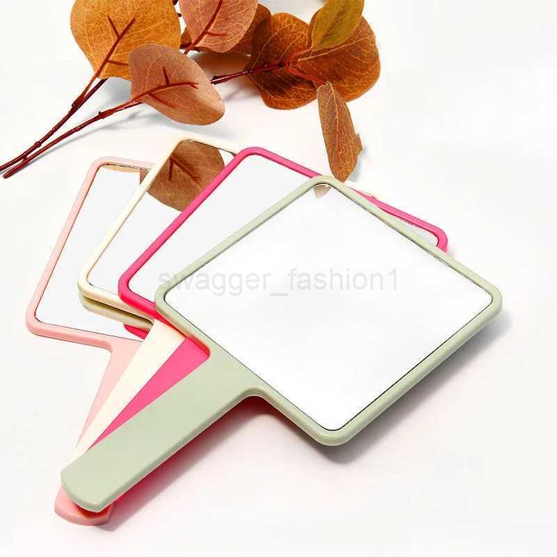 Eyelash Extension Handheld Makeup Mirror Square Makeup Vanity Mirror with Handle Hand Mirror SPA Salon Compact MirrorsXJ240813