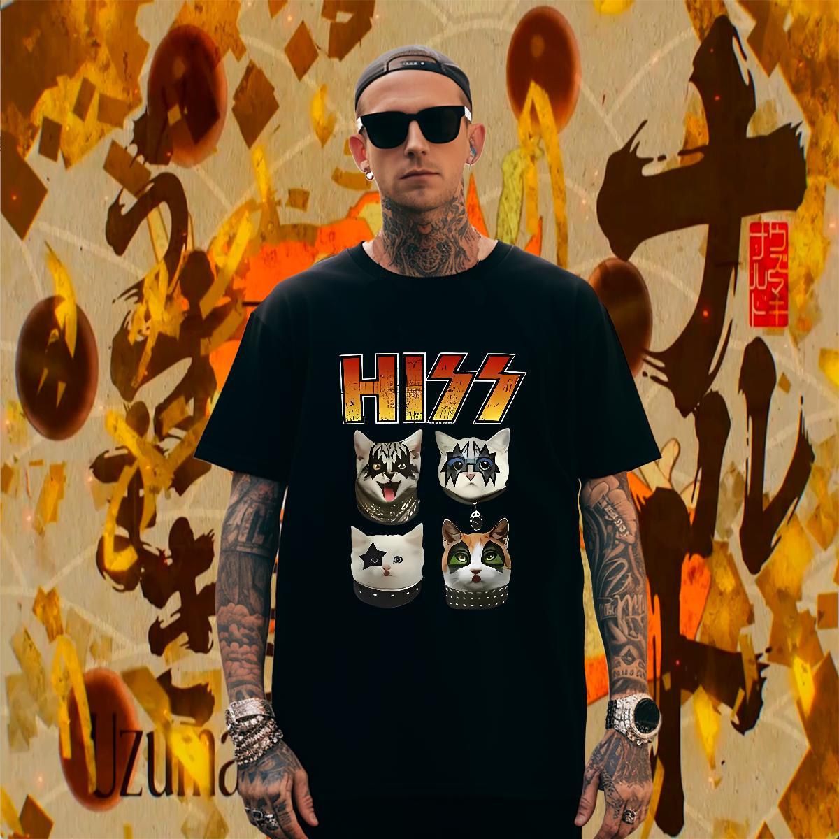 Mens T Shirts 100% Cotton 230g cat Spring Summer Crew Neck Breathable Custom Printing Men Tshirts Designer Fashion Brand Tops