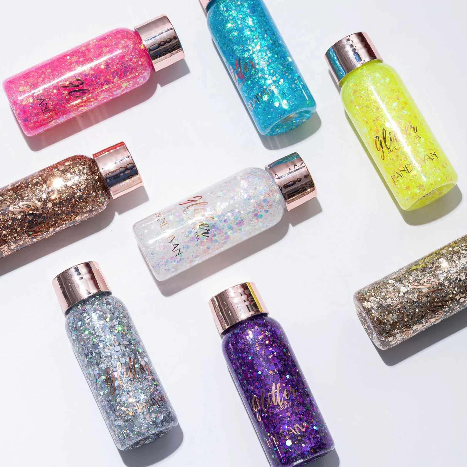 Mermaid Sequins Body Flash gel Set Lasting Holographic Flash Liquid Body Makeup Women Waterproof Facial Flash gel W240812