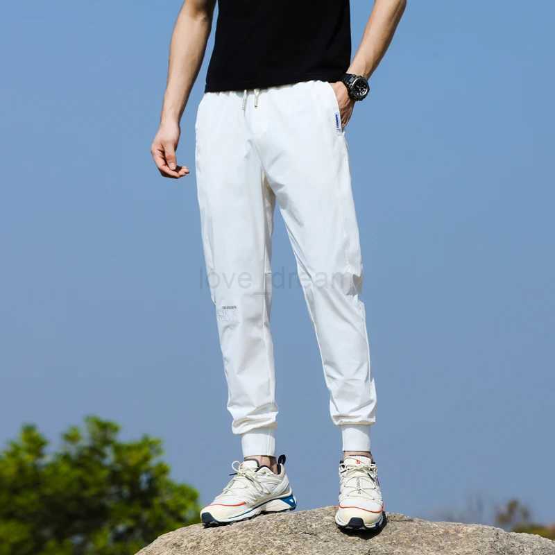 Quick-Drying Track Pants Mens Summer Thin Fashion Printed Elastic Breathable Ankle-Tied Outdoor Casual Mountaineering PantsXJ240813