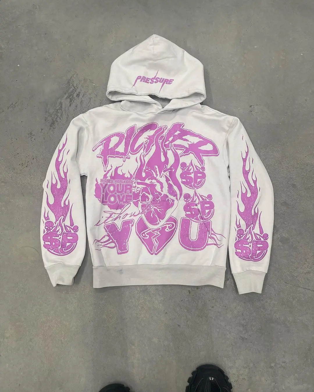 American graphical Print Hoodies sweatshirt Plush Pullover Harajuku Vintage Y2K streetwear high street tracksuit men clothing 240821