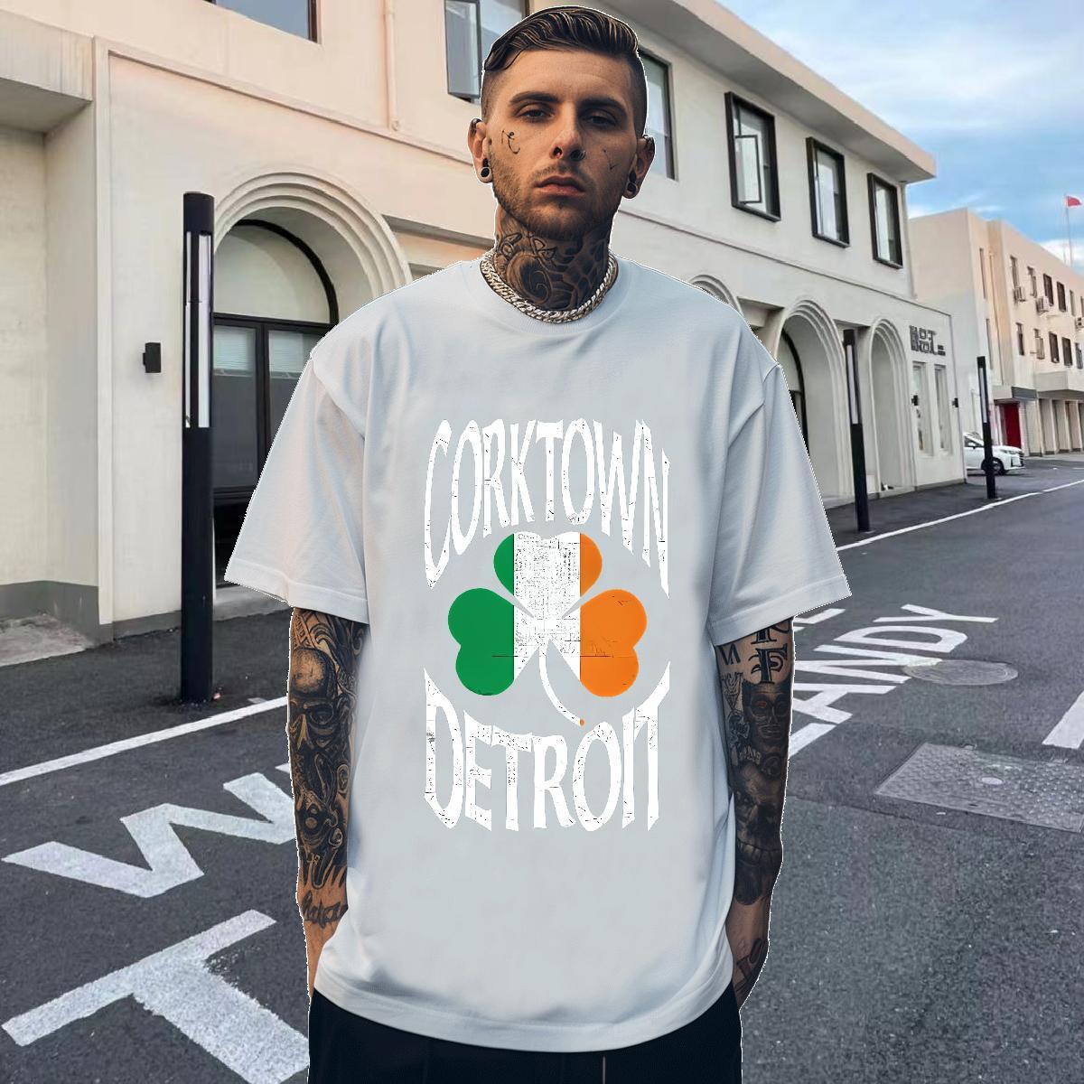 Wholesale Men Tees Daily Outfit 100% Cotton 230g Custom Print Oversized O-Neck Short Sleeve letter T Shirts Men 2024 Summer Tops