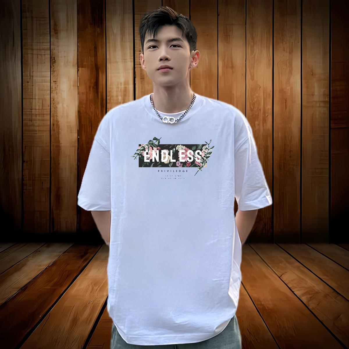 Fashion Designer Men Tops Tees flower Hip Hop Street 230g Cotton Top Tees O Neck Short Sleeves Unisex T-Shirts Plus Size Cartoon