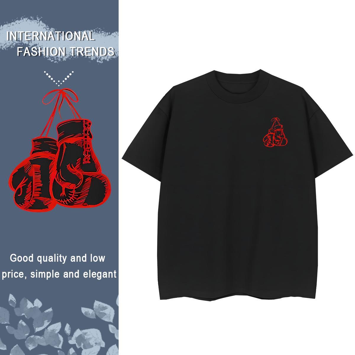 T Shirt For Man 100% Cotton 230g gloves Street Casual Crew Neck Custom Print Plus Size Men Tops Tees Stylist Cool Tees Shirts
