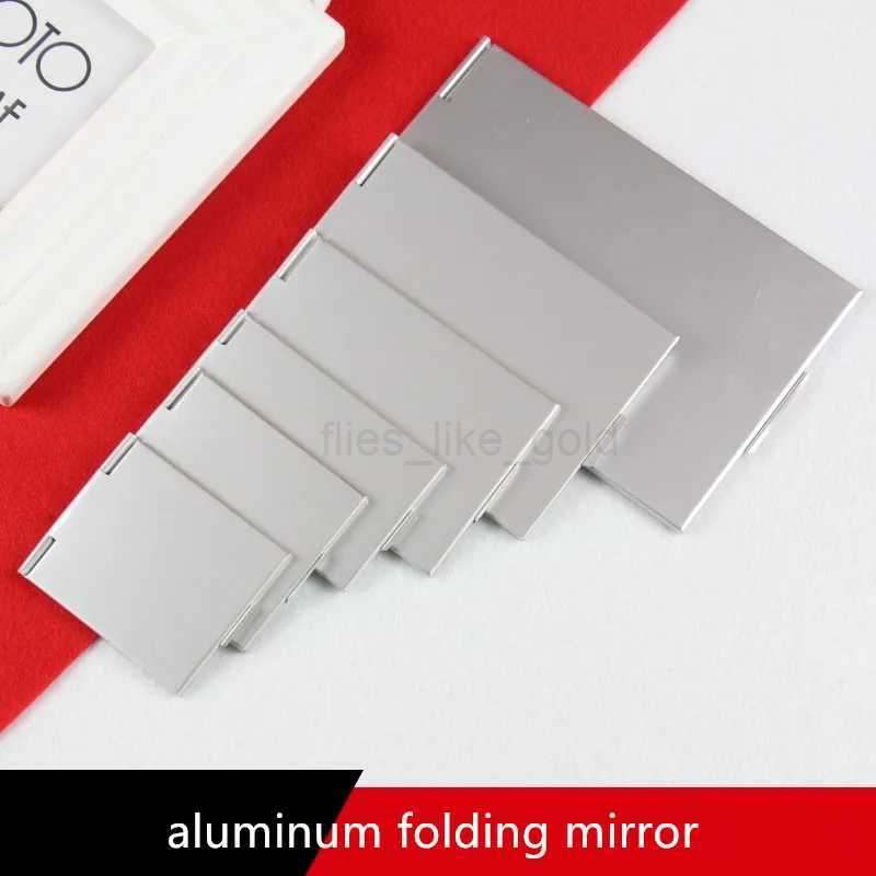 Aluminum folding mirror mini compact pocket mirror makeup stand portable small mirror vanity foldable makeup tool W240813