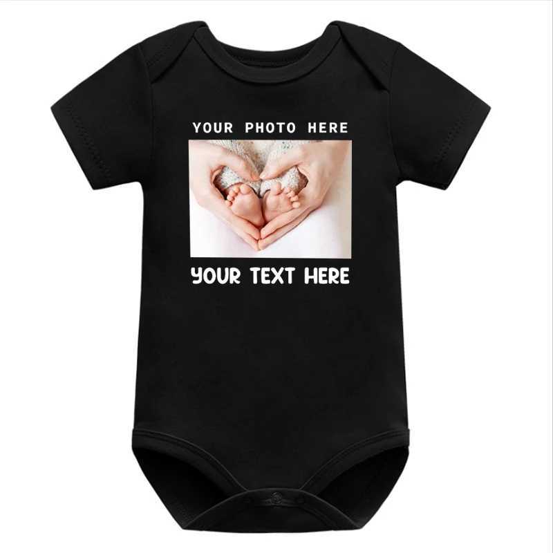 Customized photos of baby tight fitting clothes personalized photos of baby girls clothing customized text shirts personalized newborn baby clothing 0