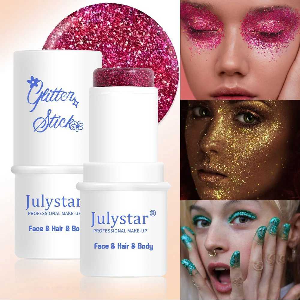 Julystar 8 Color Stage Makeup Face Flash Burst eye shadow Beauty Flash Body Flash Stick W240812