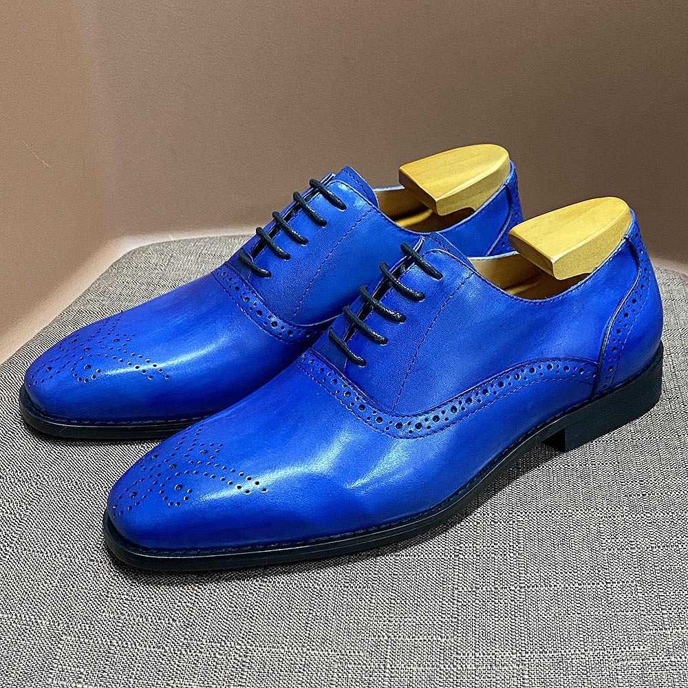 CMM Classic Mens Business Casual Leather Shoes Leather Formal Leather Shoes Mens British Oxford Shoes Bullock Mens Shoes