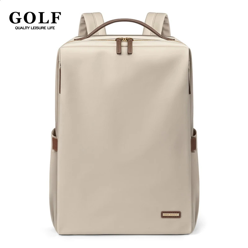Golf womens backpack solid color nylon notebook bag 156inch adult travel large capacity waterproof fashion 240813