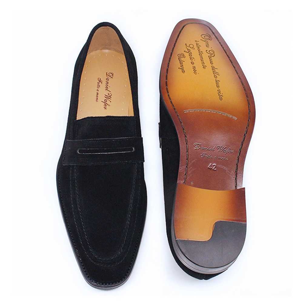 CMM Mens Genuine Leather Casual Shoes Autumn Suede One Foot Lazy Shoes New Mens Shoes Loafer Shoes