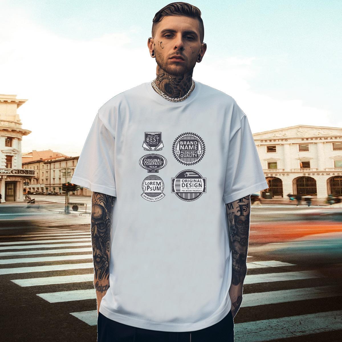 Wholesale Mens Tshirts Street wear Hip Hop 100% Cotton 230g Custom Printed Breathable Crew Neck letter T Shirt For Man Free Shipping Tee Shirt