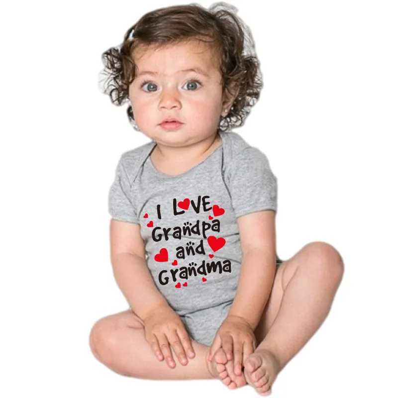 I love grandpas cotton bodysuits and one-piece climbing set baby Fart triangle jumpsuit. Summer I love grandma W240812