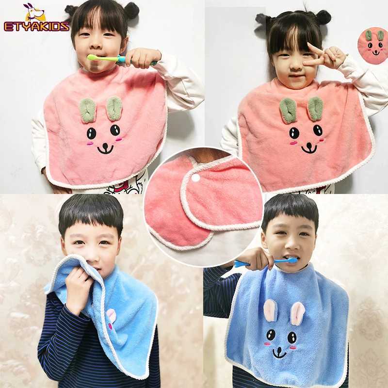 Bibs Burp Cloths 1pc Baby Bibs for Children Washing Face Towel Soft Salive Towel Boys Girls Learning Brushing Teeth Towel for 3 To 8 Years KidsL4812