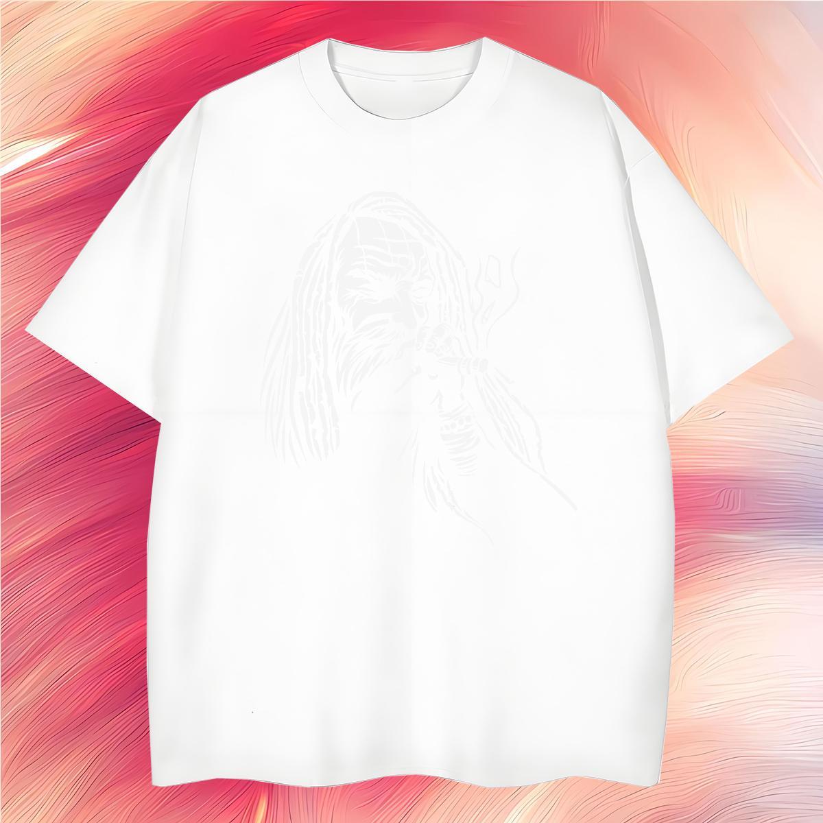 Man T Shirts 100% Cotton 230g painting Anime Printing Street Short Sleeve O-Neck Cartoon Print Tshirts Classic Casual Wholesale Tops